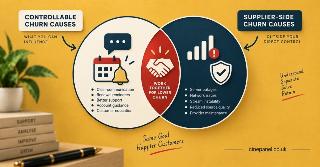 Separating Controllable and Supplier-Side Churn Causes