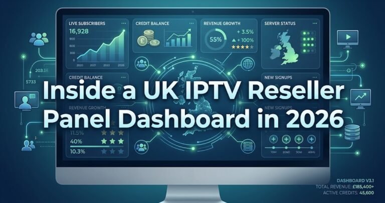IPTV Reseller Panel Dashboard