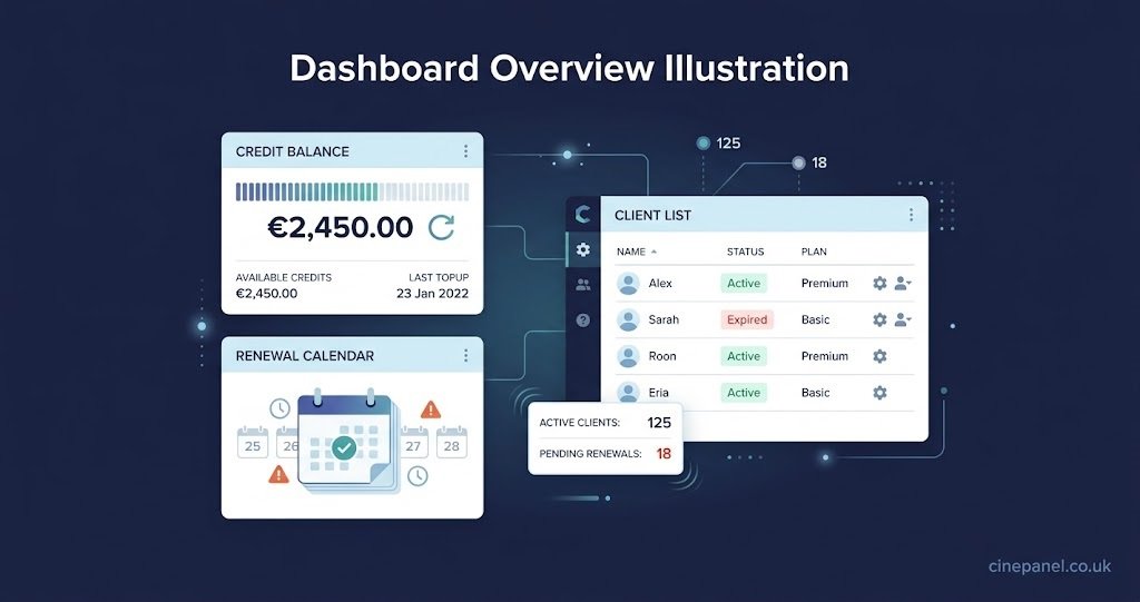 Dashboard Overview Illustration
