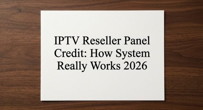 IPTV Reseller Panel Credit