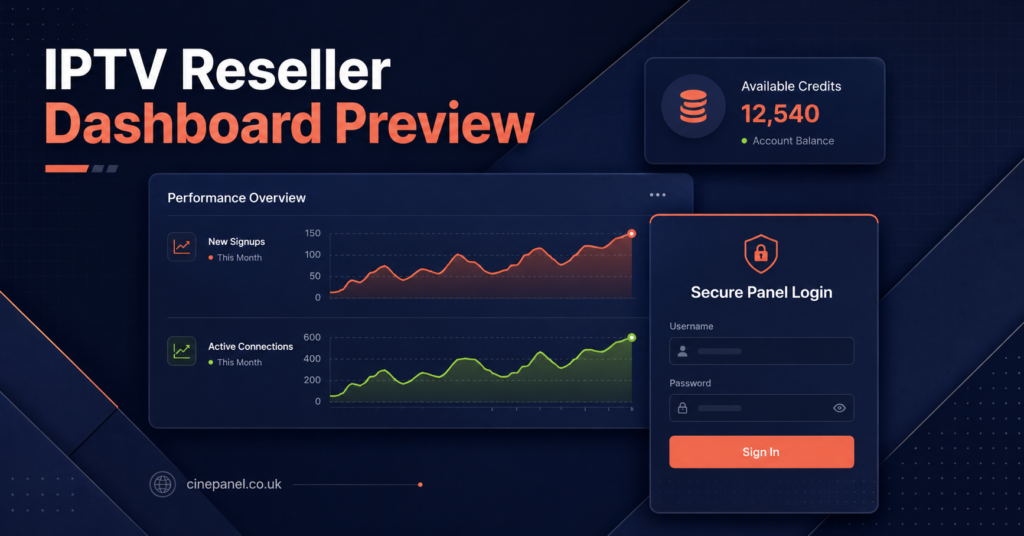 IPTV Reseller Dashboard Preview